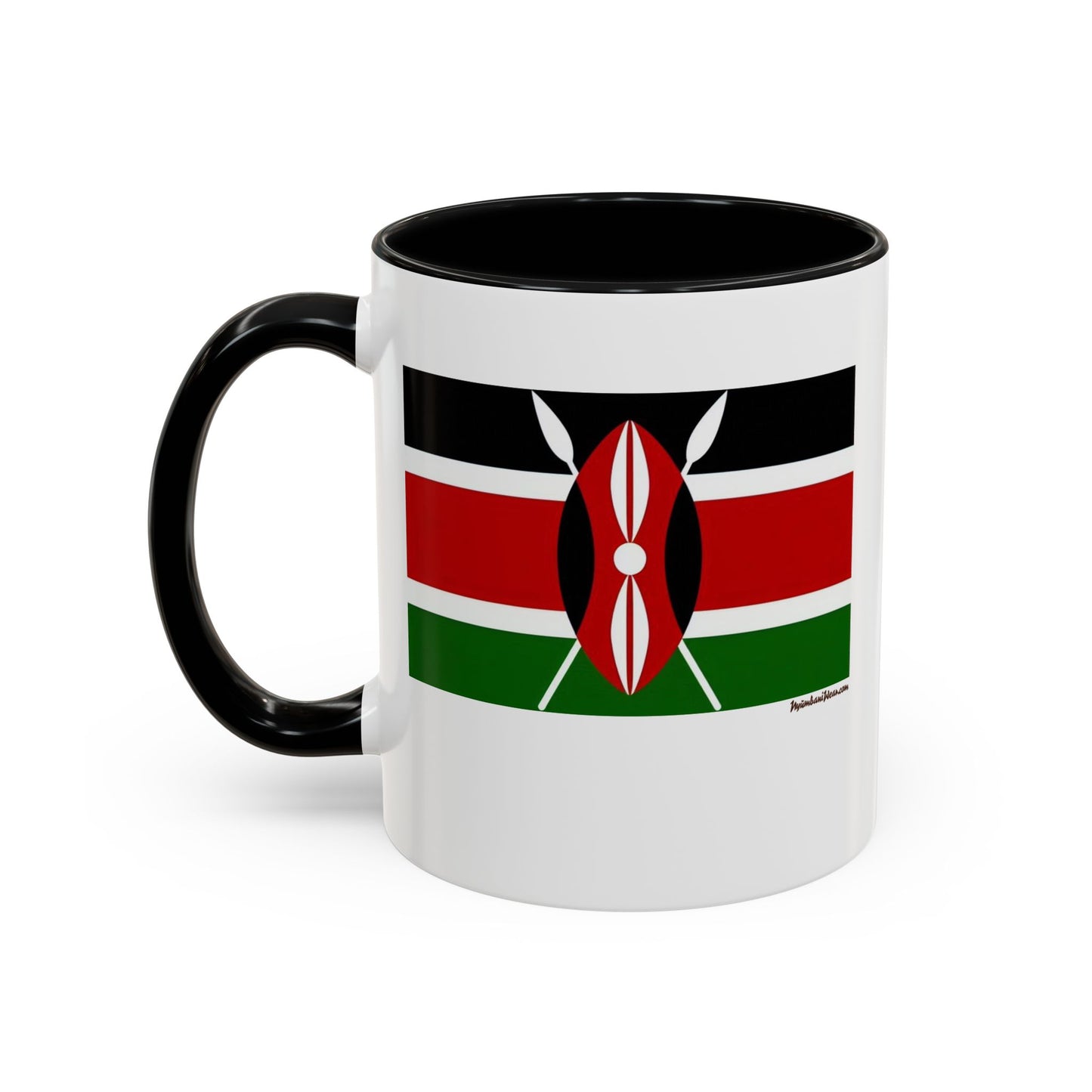 Small Kenyan Flag Accent Coffee Mug