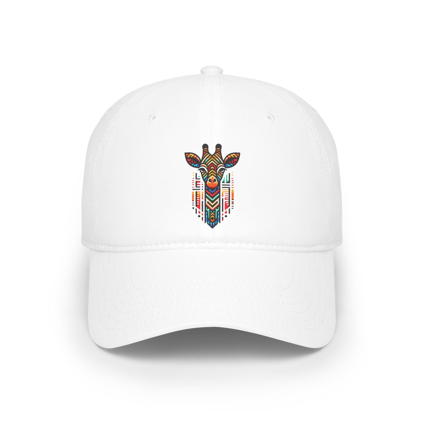 African Bead Design Giraffe Baseball Cap