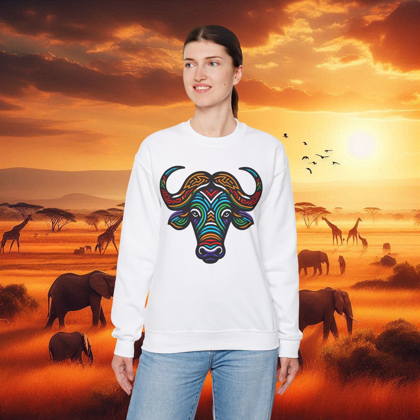 Buffalo African Bead Unisex Sweatshirt