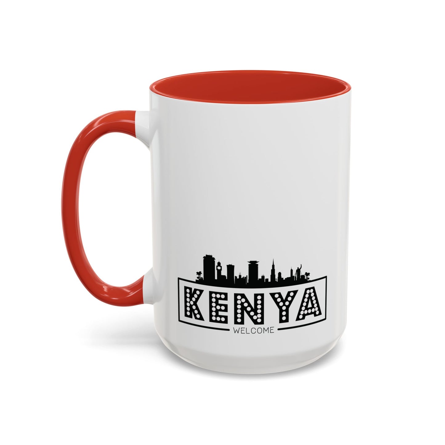Black Kenyan Flag Map Coffee Mug | 11oz & 15oz