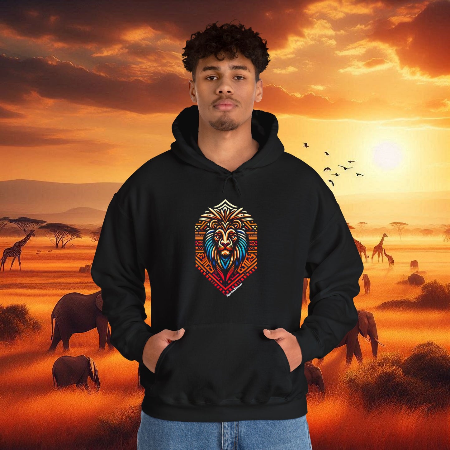Lion African Bead Hoodie