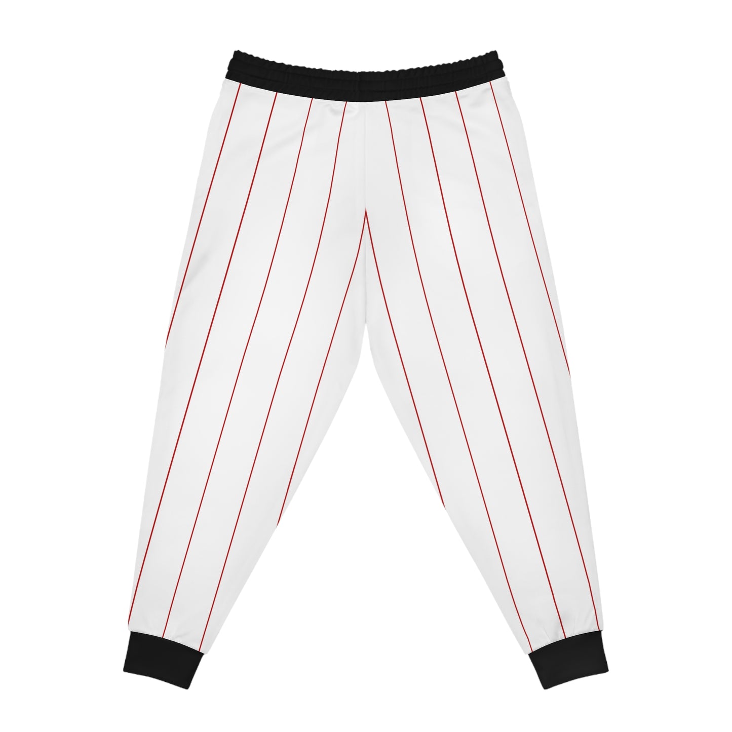 White Pinstriped Paw Print Baseball Pants