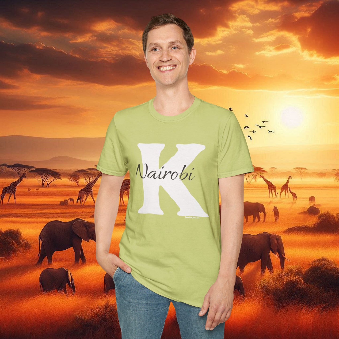 Graphic Tee: K with Nairobi Unisex Softstyle T-Shirt