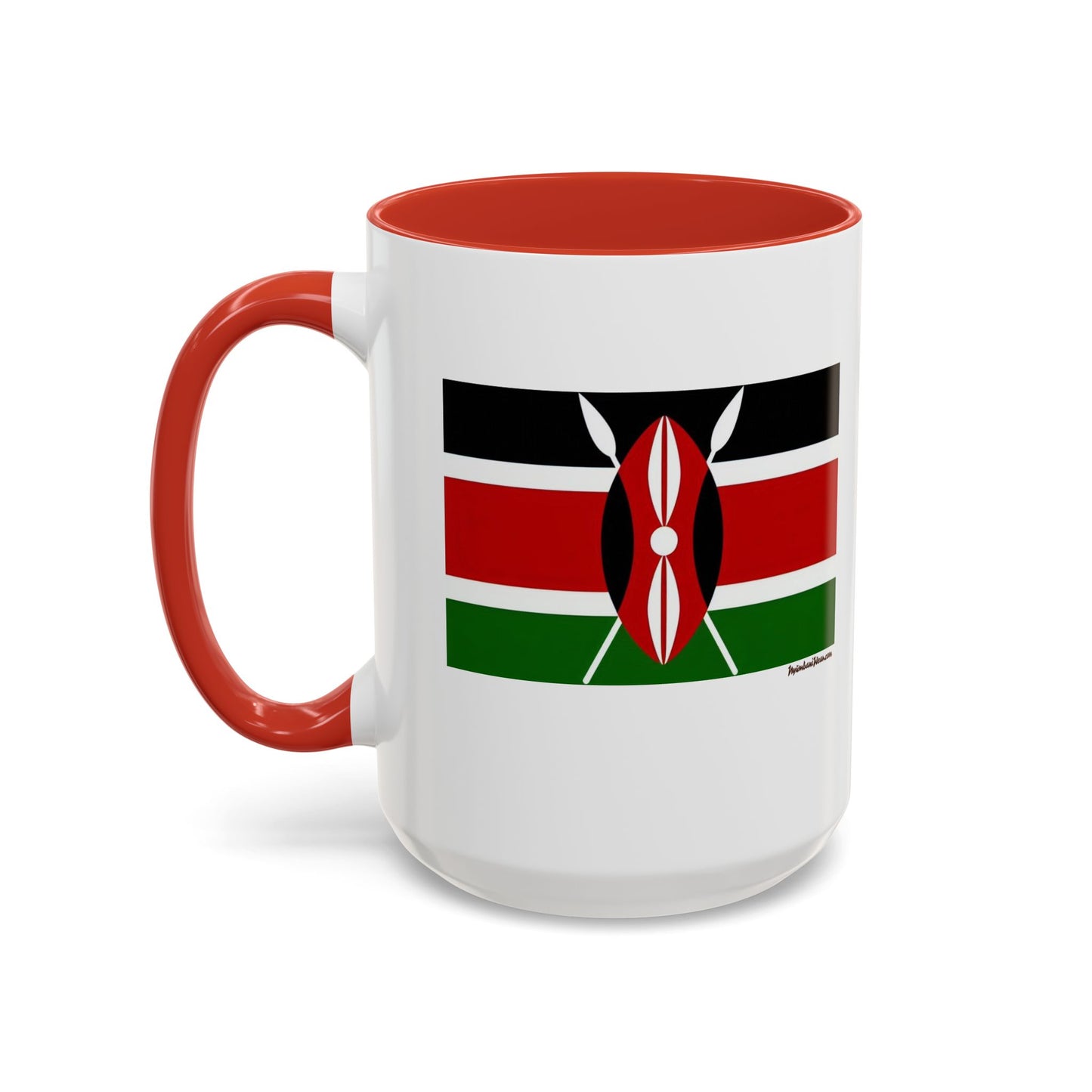 Small Kenyan Flag Accent Coffee Mug