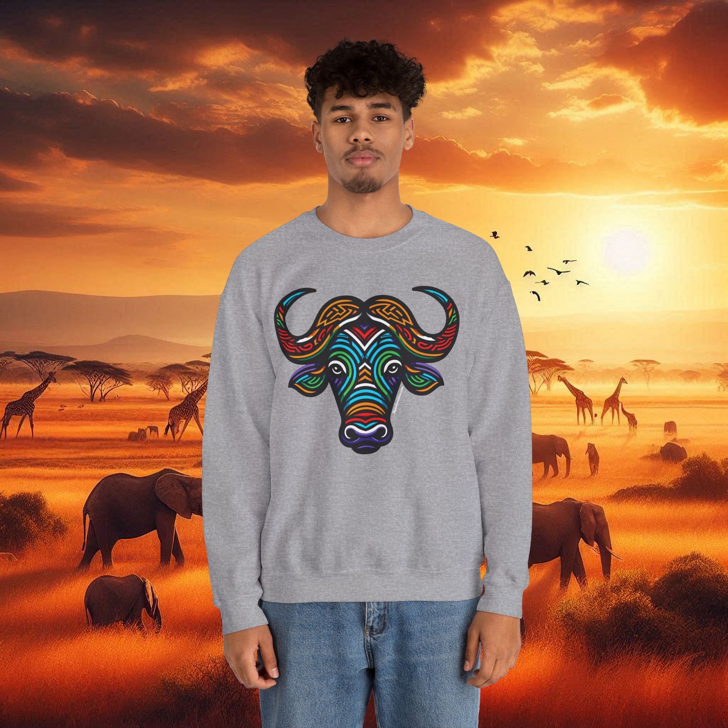 Buffalo African Bead Unisex Sweatshirt