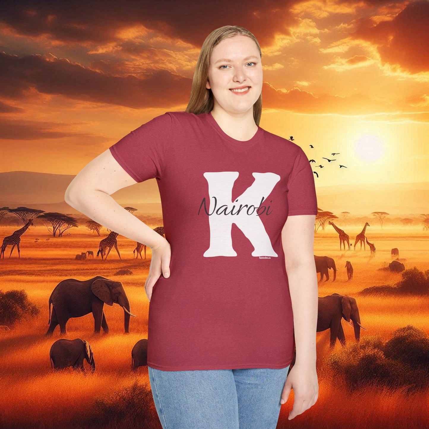 Graphic Tee: K with Nairobi Unisex Softstyle T-Shirt