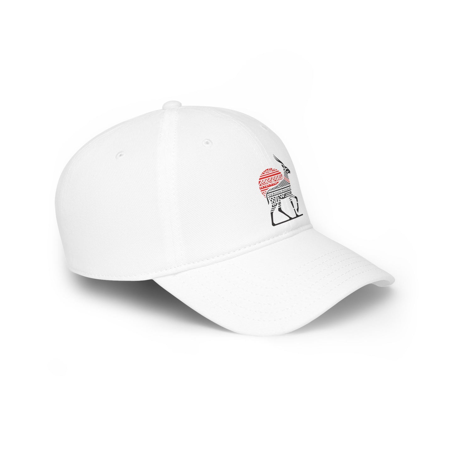 Impala Traveler White Baseball Cap — Low Profile Safari Hat