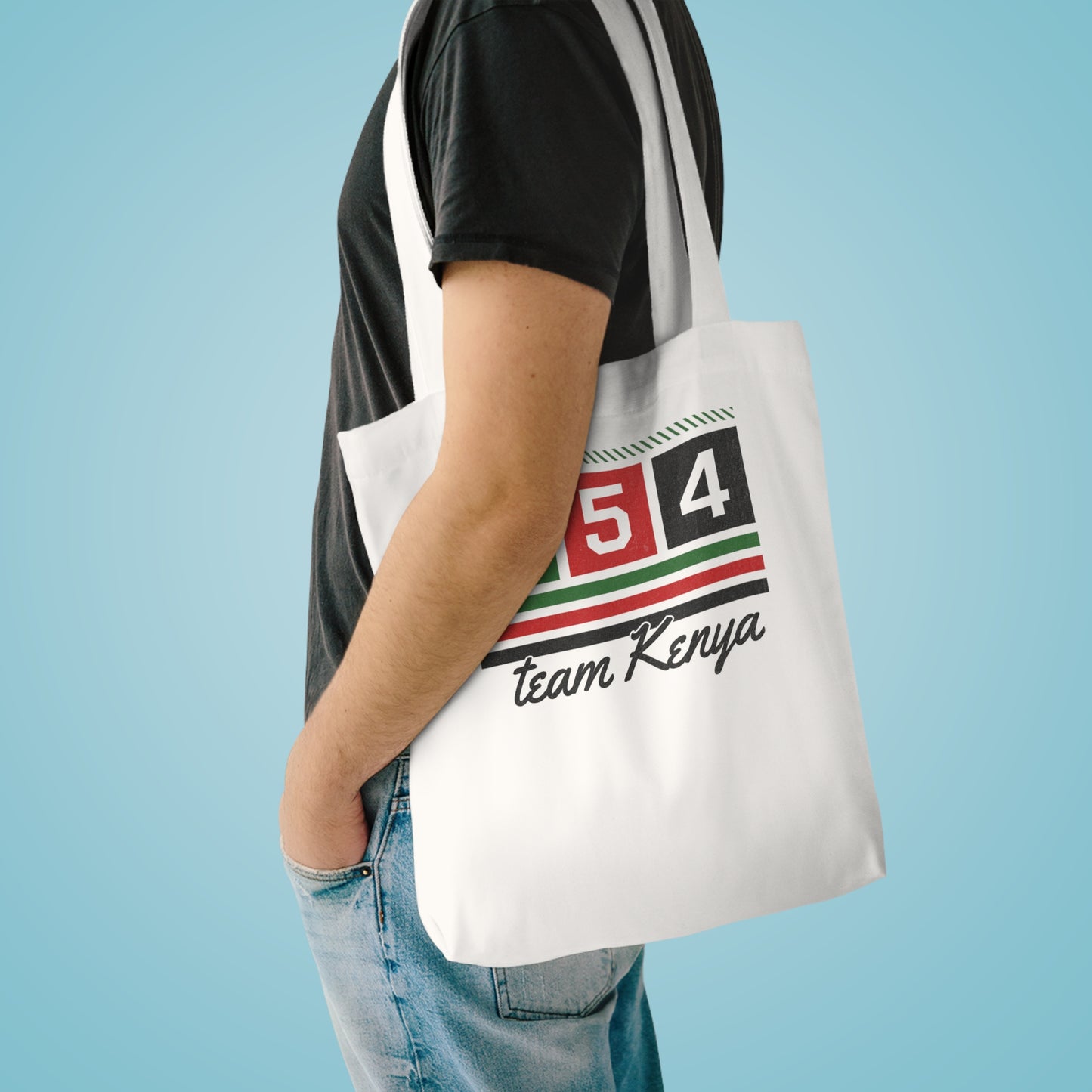 254 Team Kenya Cotton Tote Bag — Kenyan Flag Colors, Est. 1963 Pride Tote