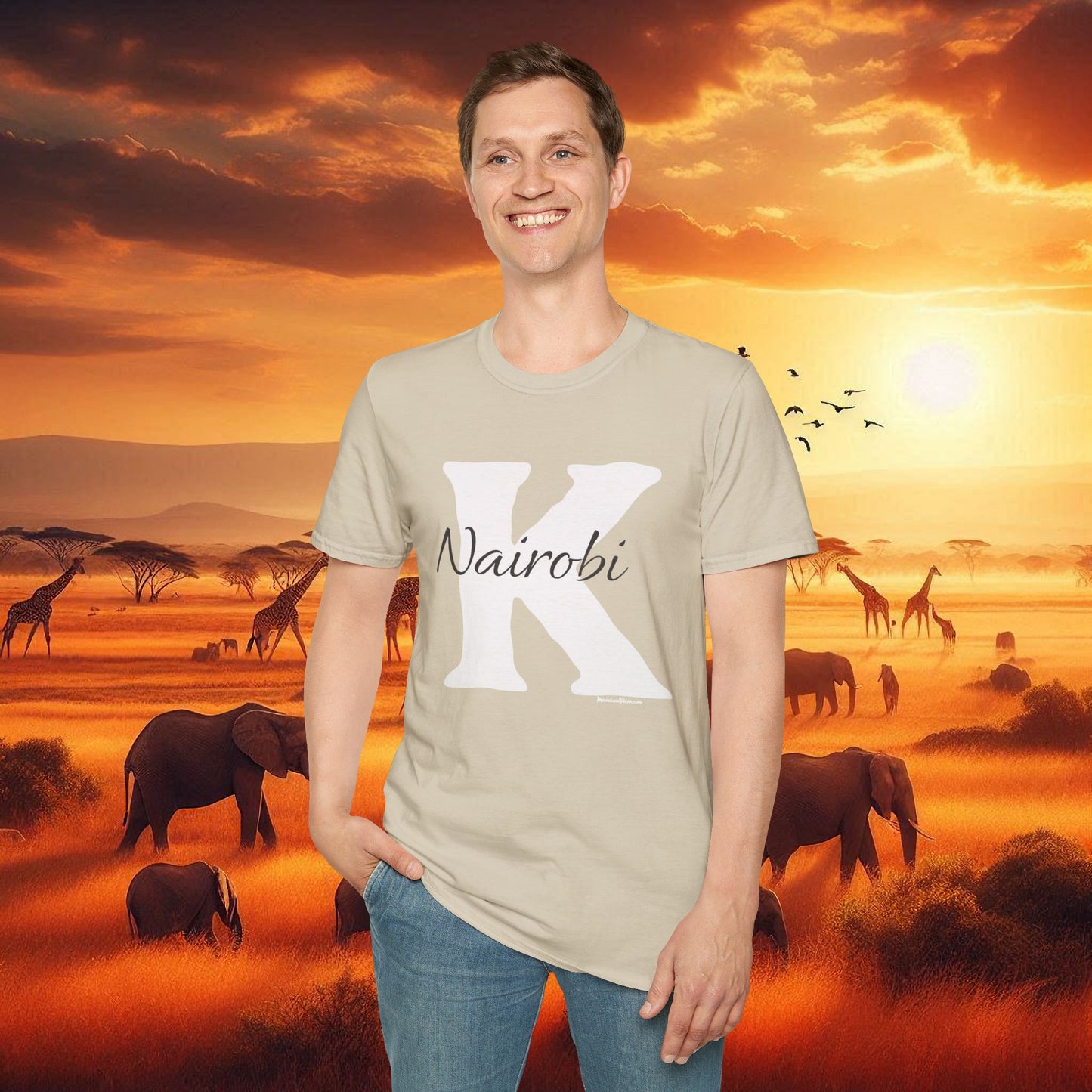 Graphic Tee: K with Nairobi Unisex Softstyle T-Shirt