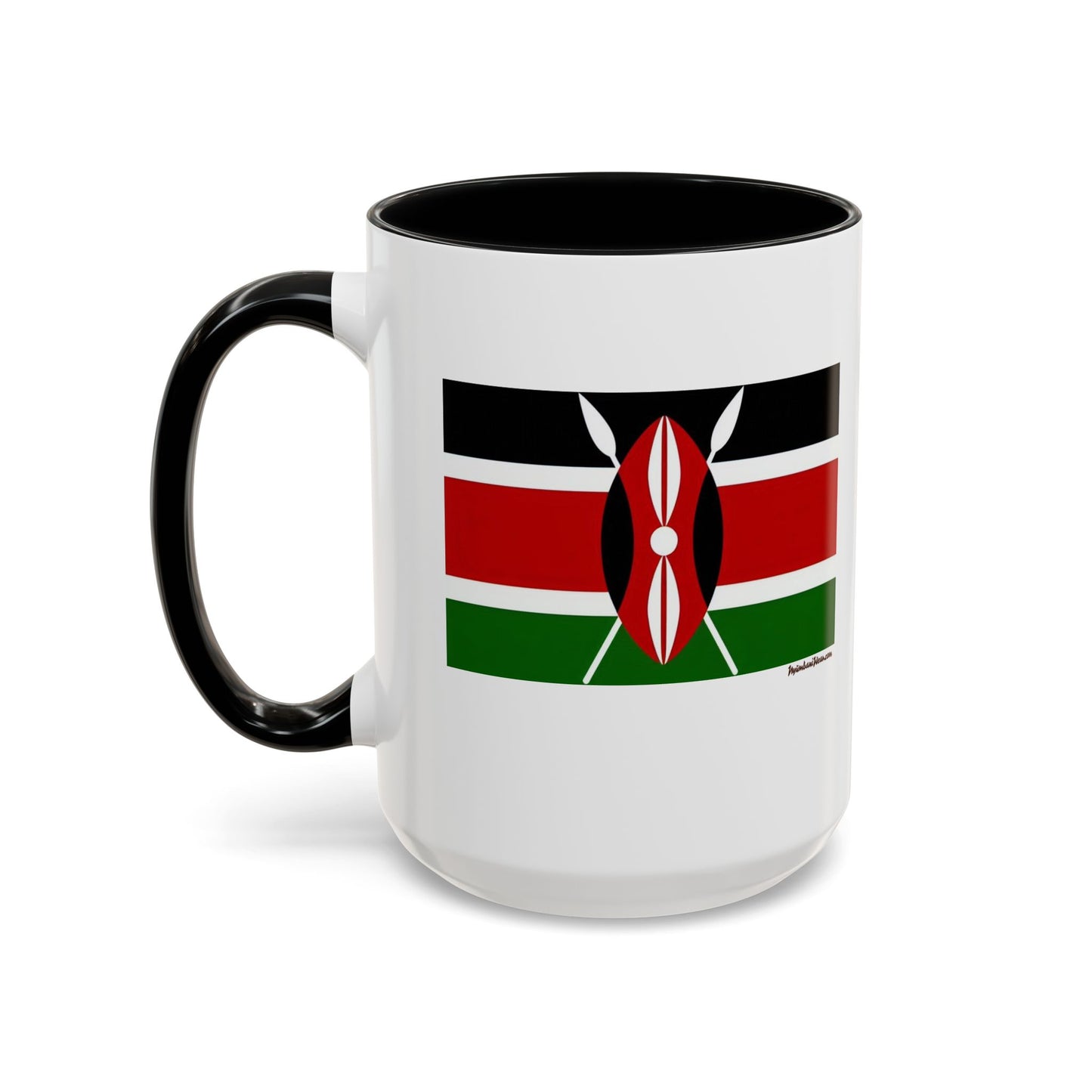 Small Kenyan Flag Accent Coffee Mug