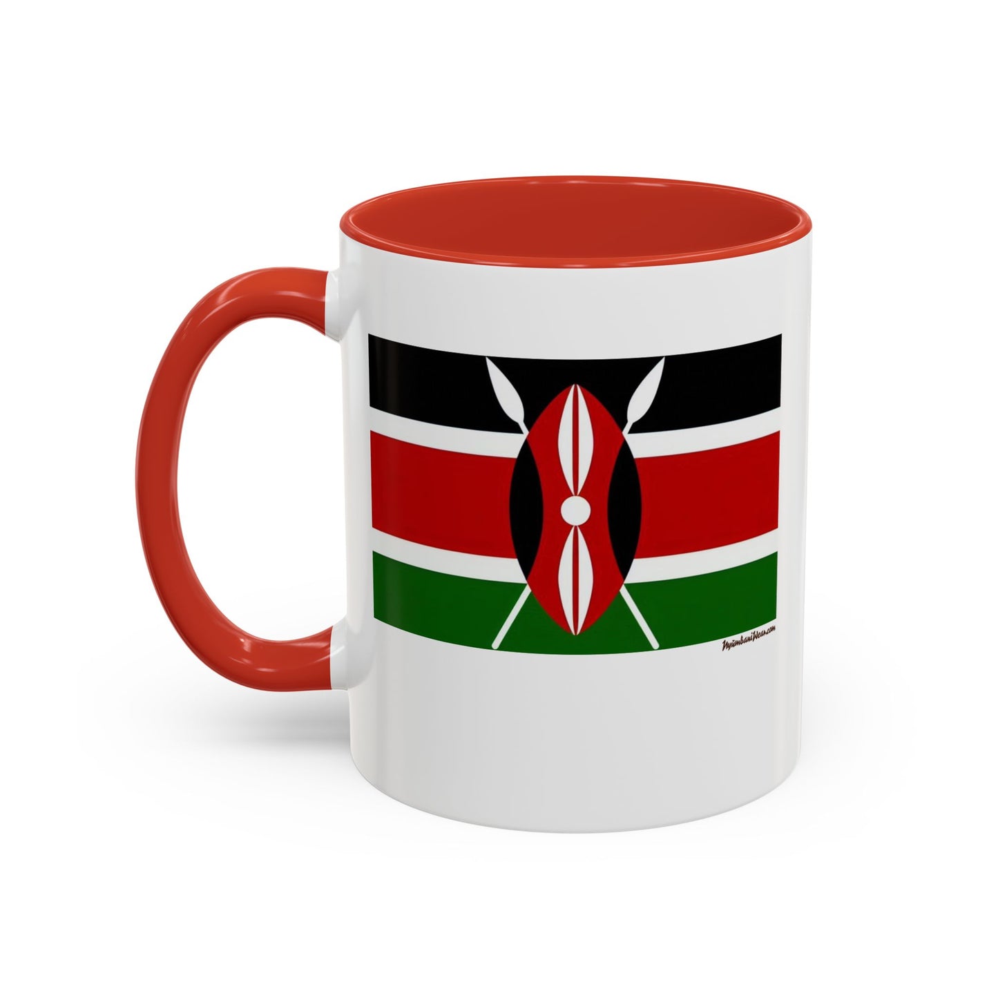 Small Kenyan Flag Accent Coffee Mug