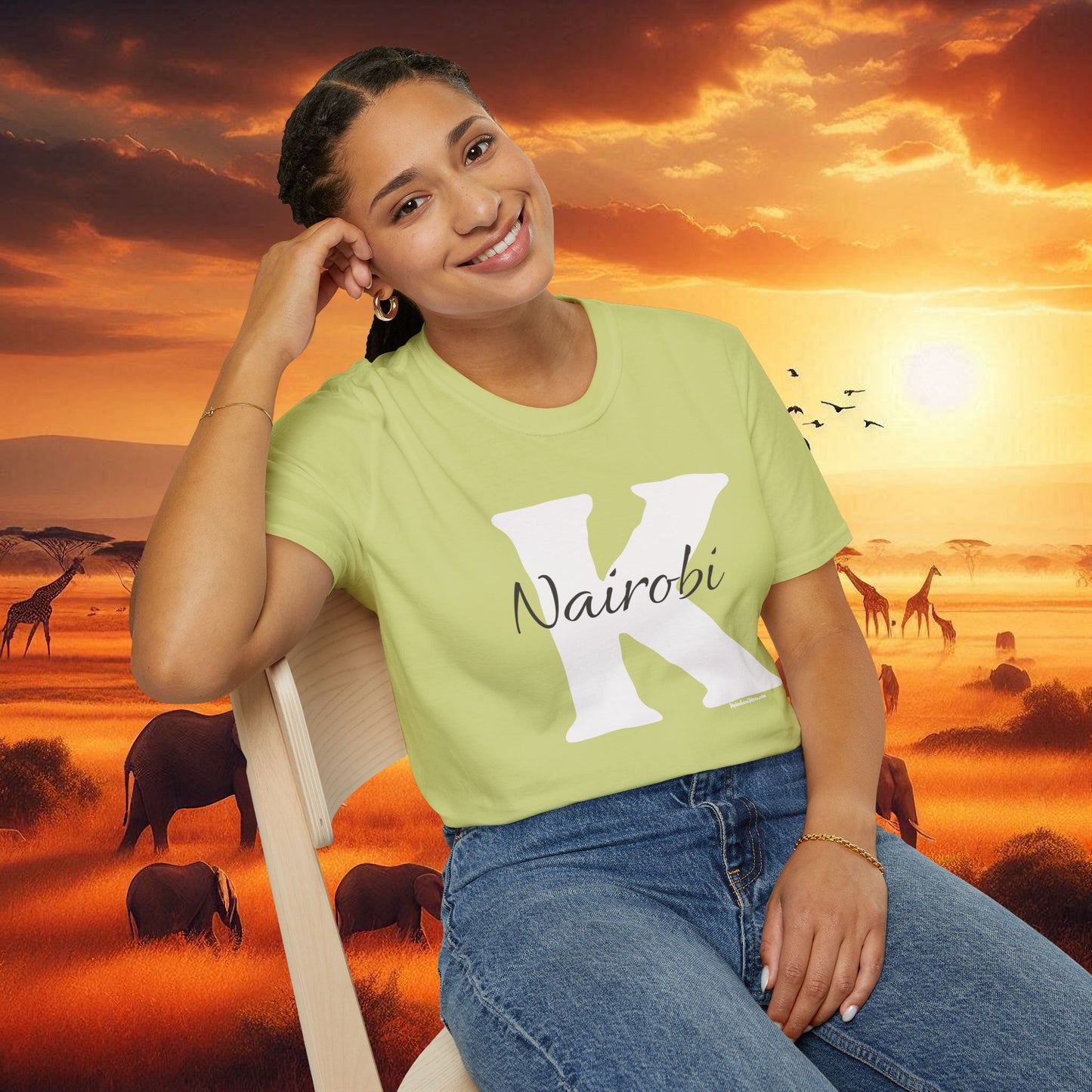 Graphic Tee: K with Nairobi Unisex Softstyle T-Shirt