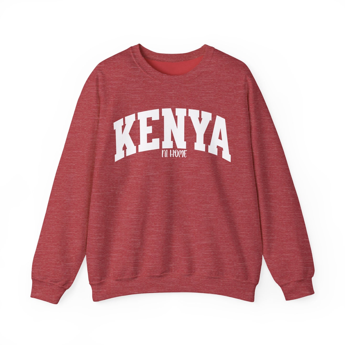 Kenya Ni Home Crewneck Sweatshirt — "Kenya It's Home" Collegiate Pullover