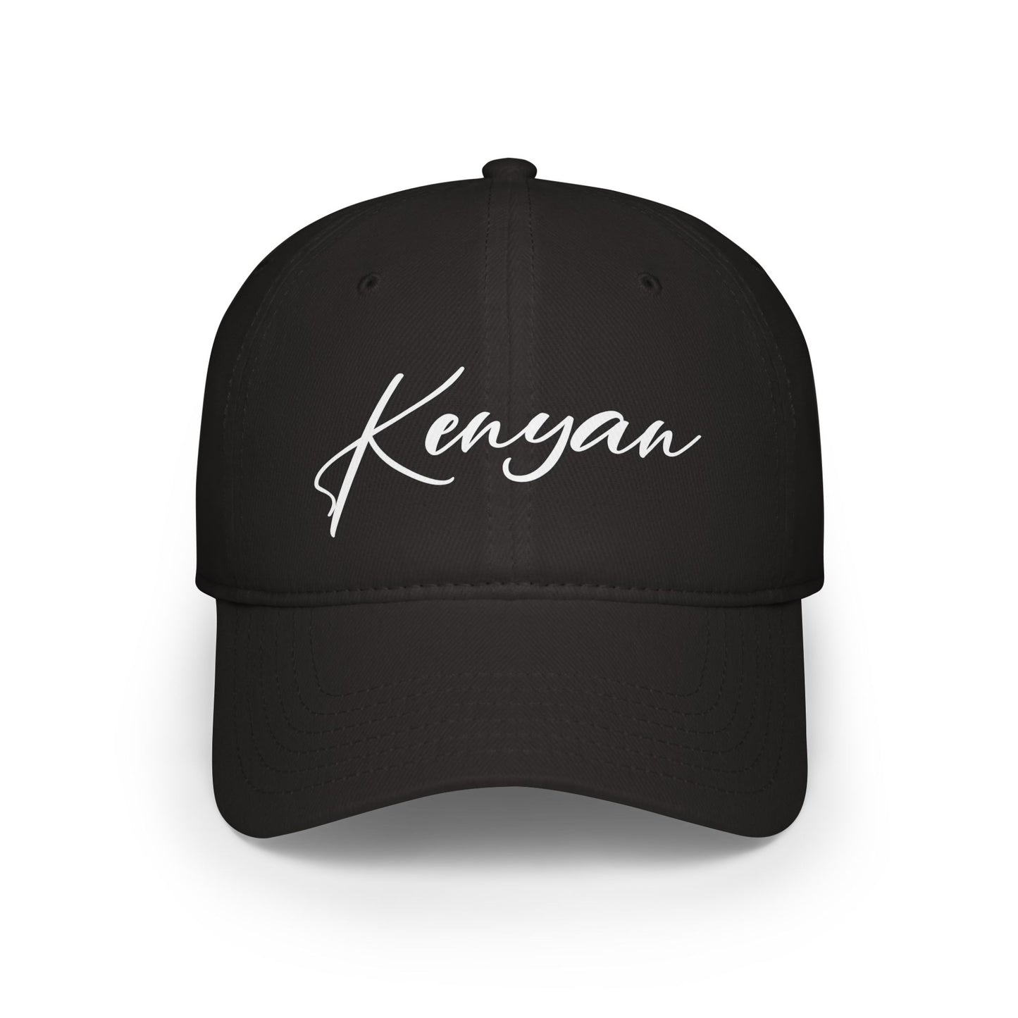Black with White Kenyan Baseball Cap