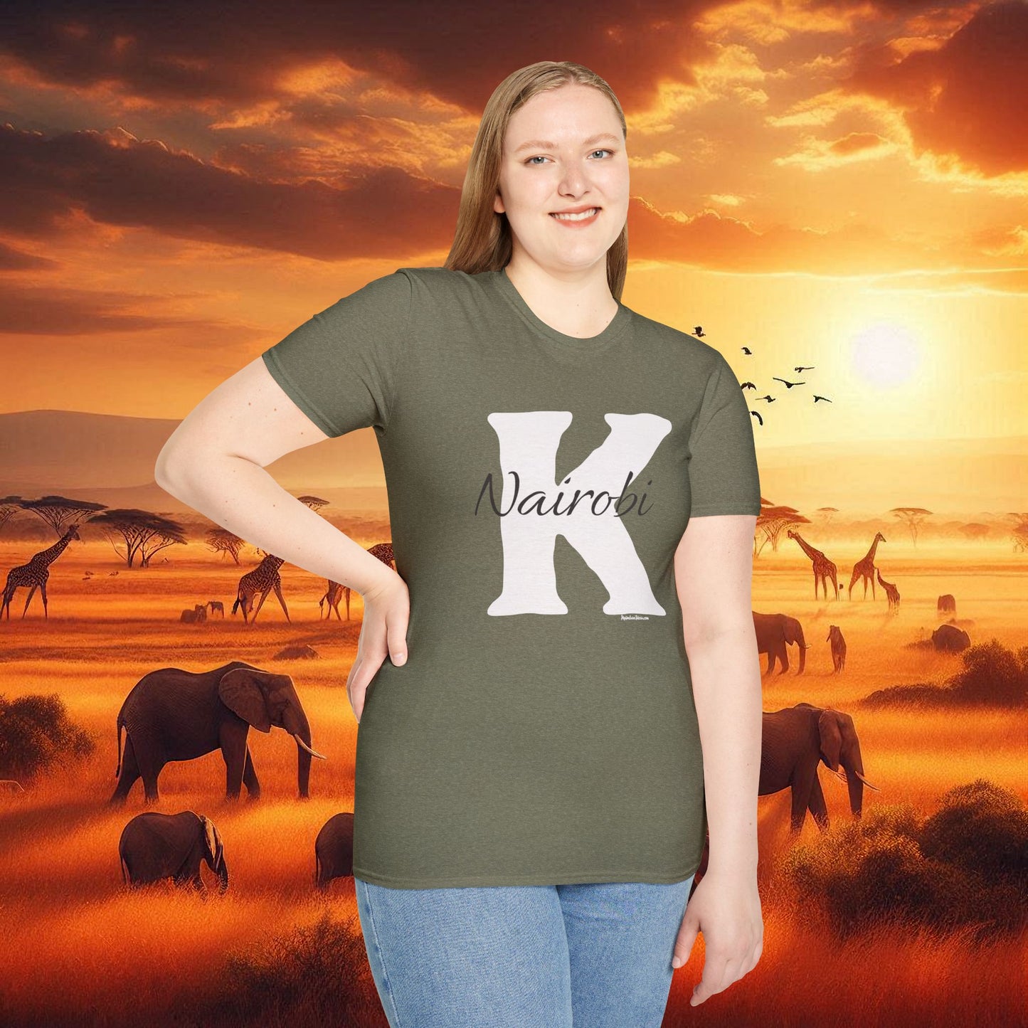 Graphic Tee: K with Nairobi Unisex Softstyle T-Shirt