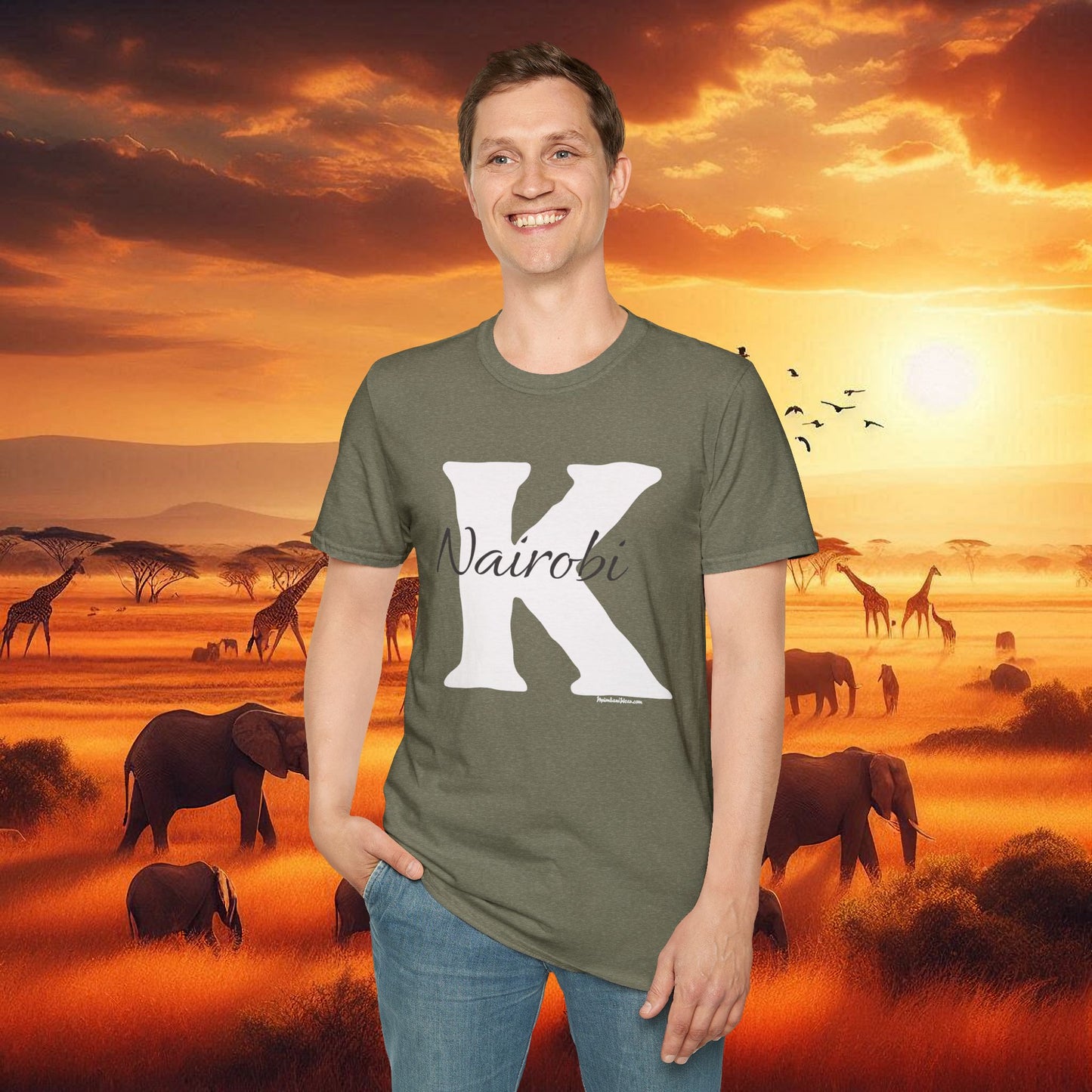 Graphic Tee: K with Nairobi Unisex Softstyle T-Shirt