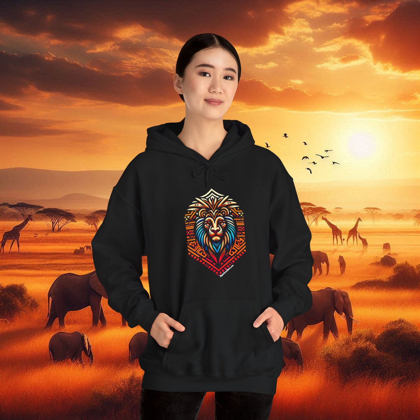 Lion African Bead Hoodie