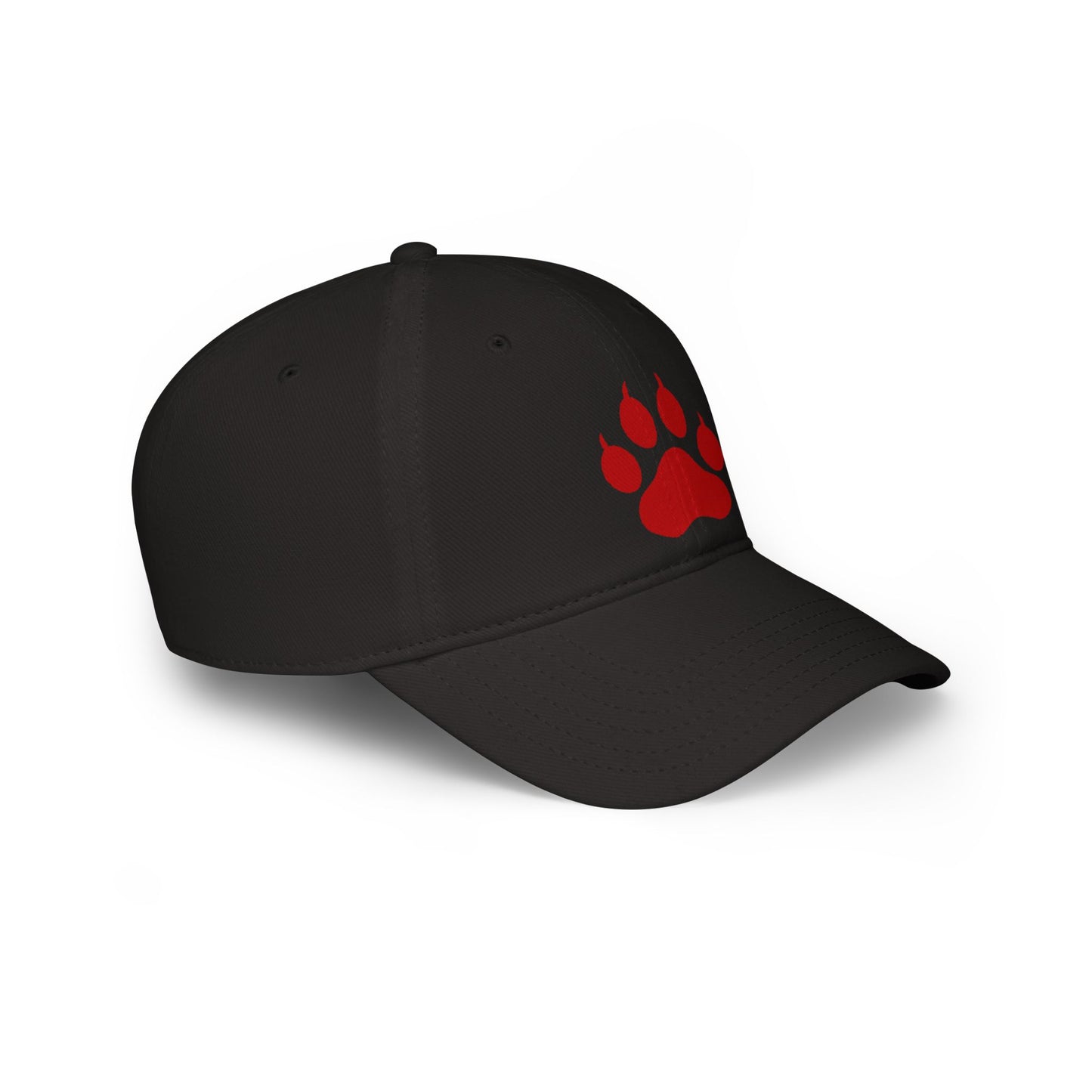 Red Paw Print Baseball Cap