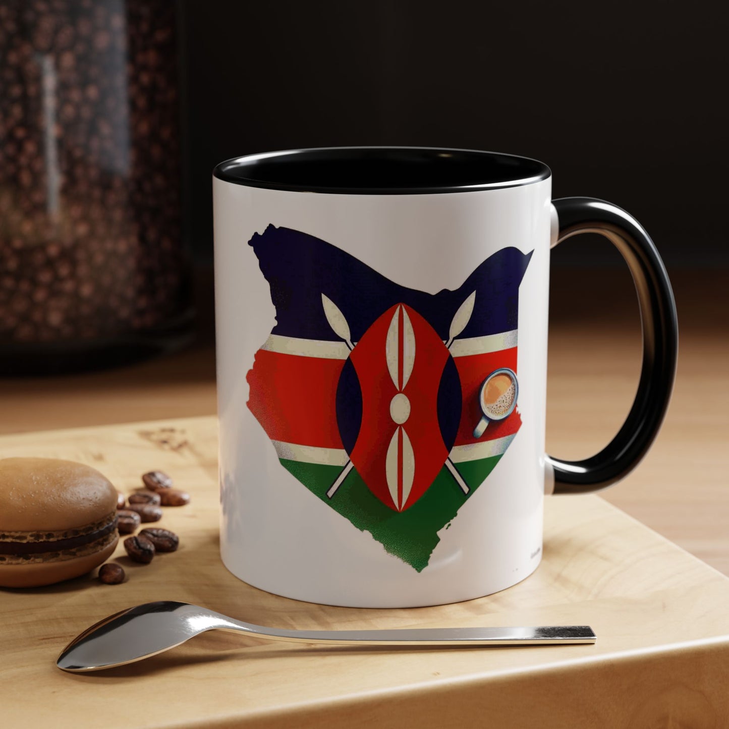 Kenyan Flag Map Coffee Mug | 11oz & 15oz