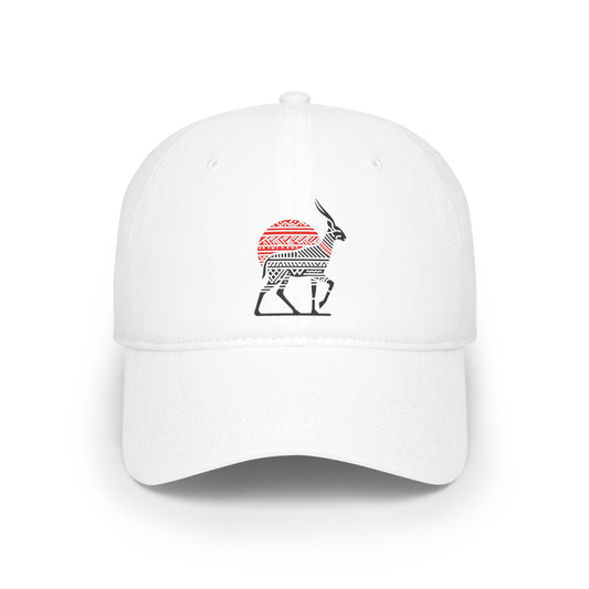 Impala Traveler White Baseball Cap — Low Profile Safari Hat