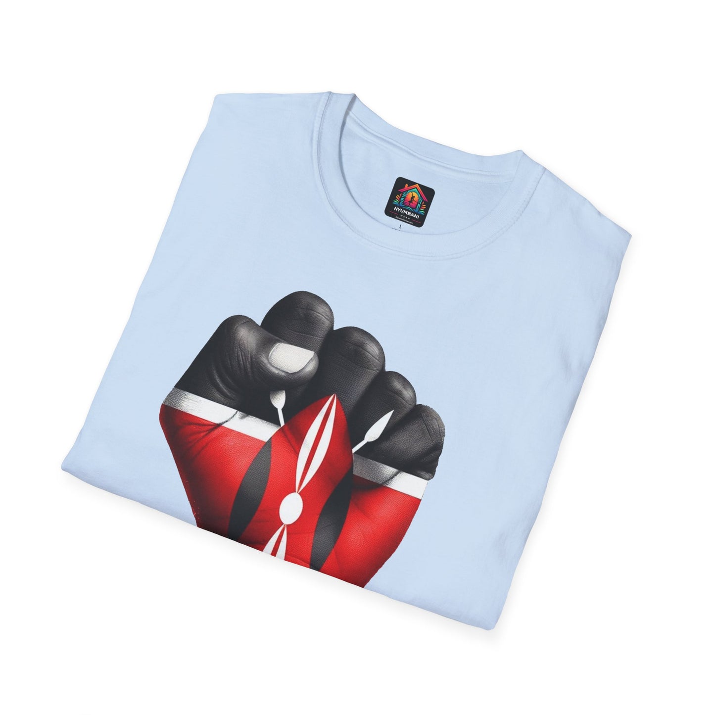 Kenyan Aluta Continua Unisex T-Shirt with Black Fist and Kenyan Flag