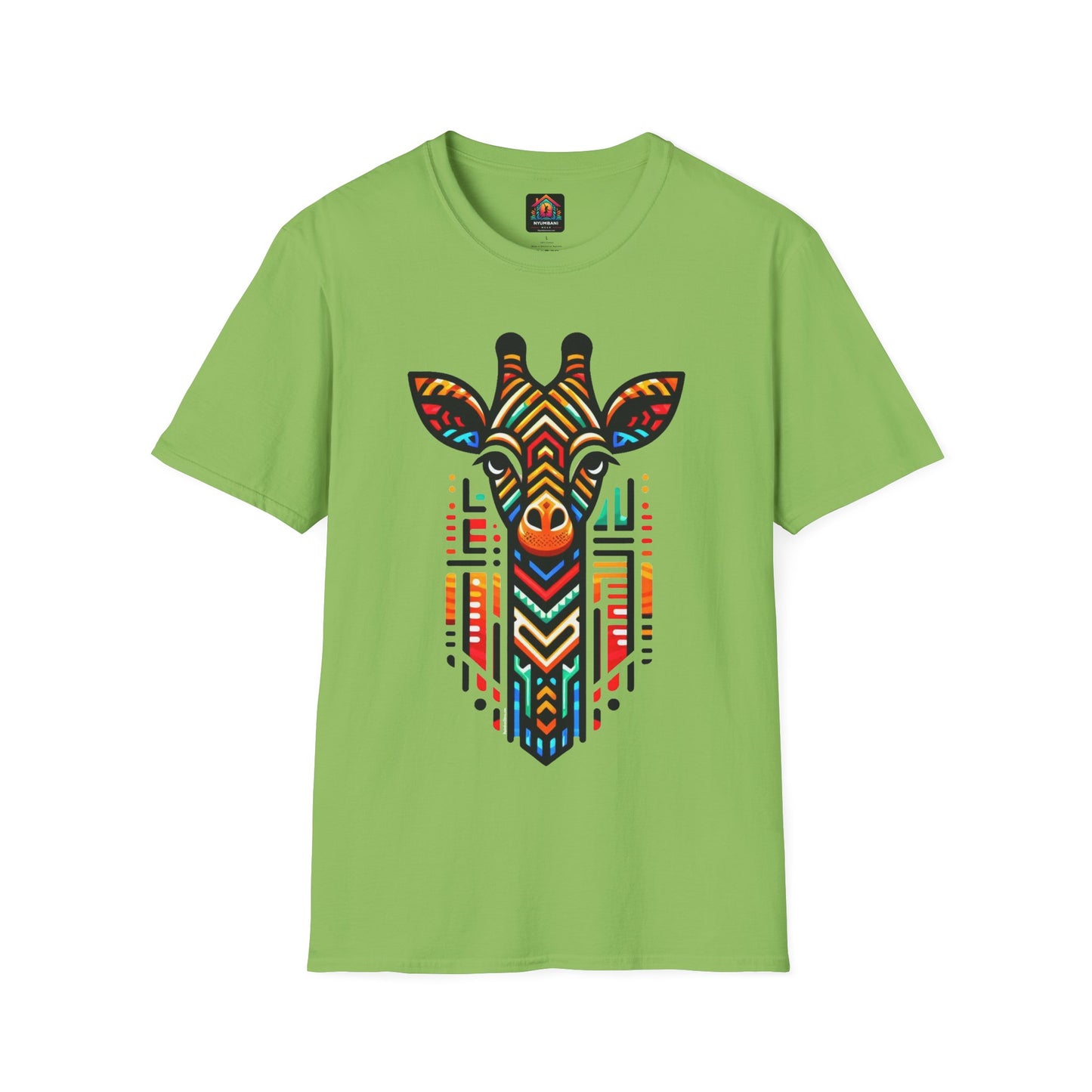 Giraffe T-Shirt with African Bead Design