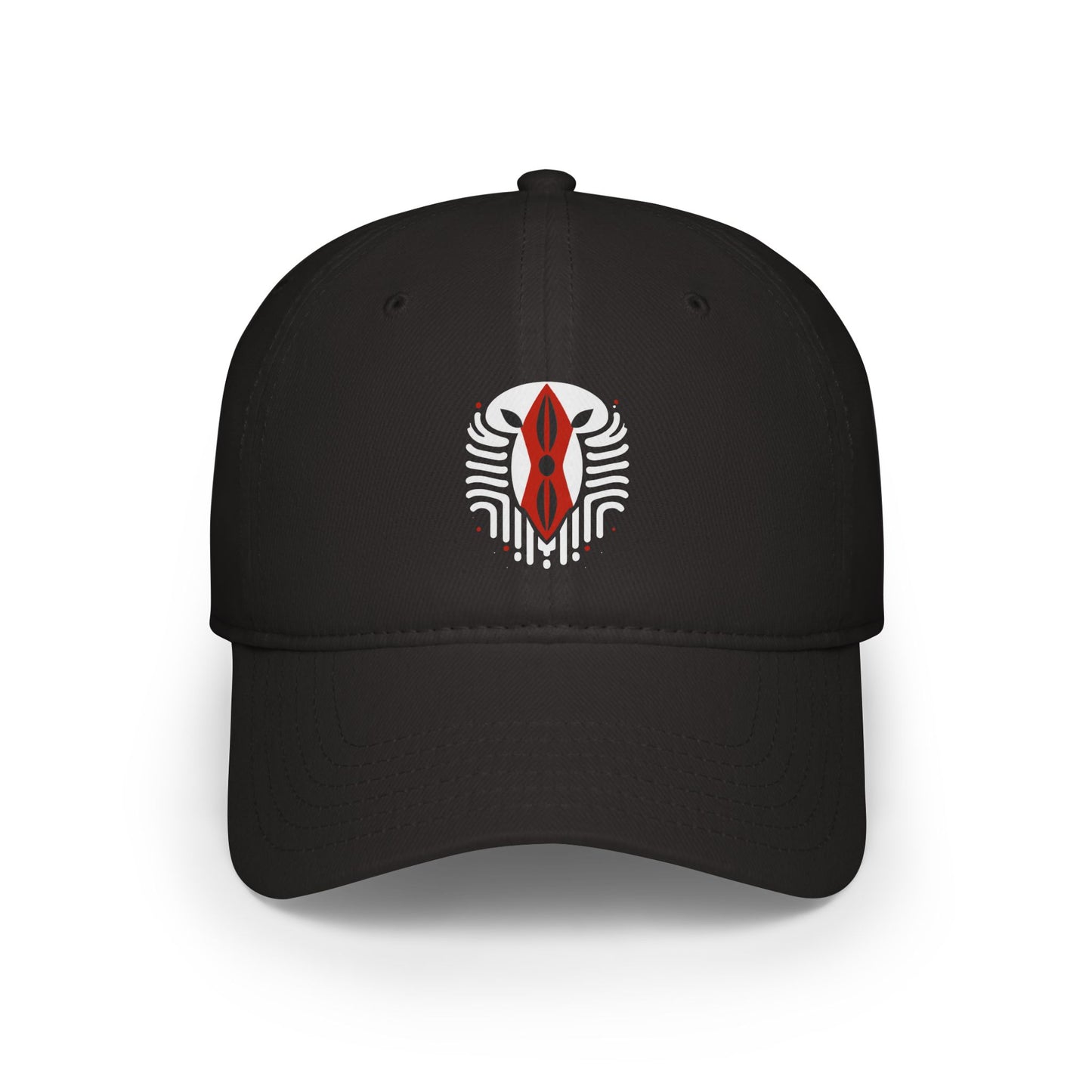 Kenyan Shield Baseball Cap — Low Profile Black Hat