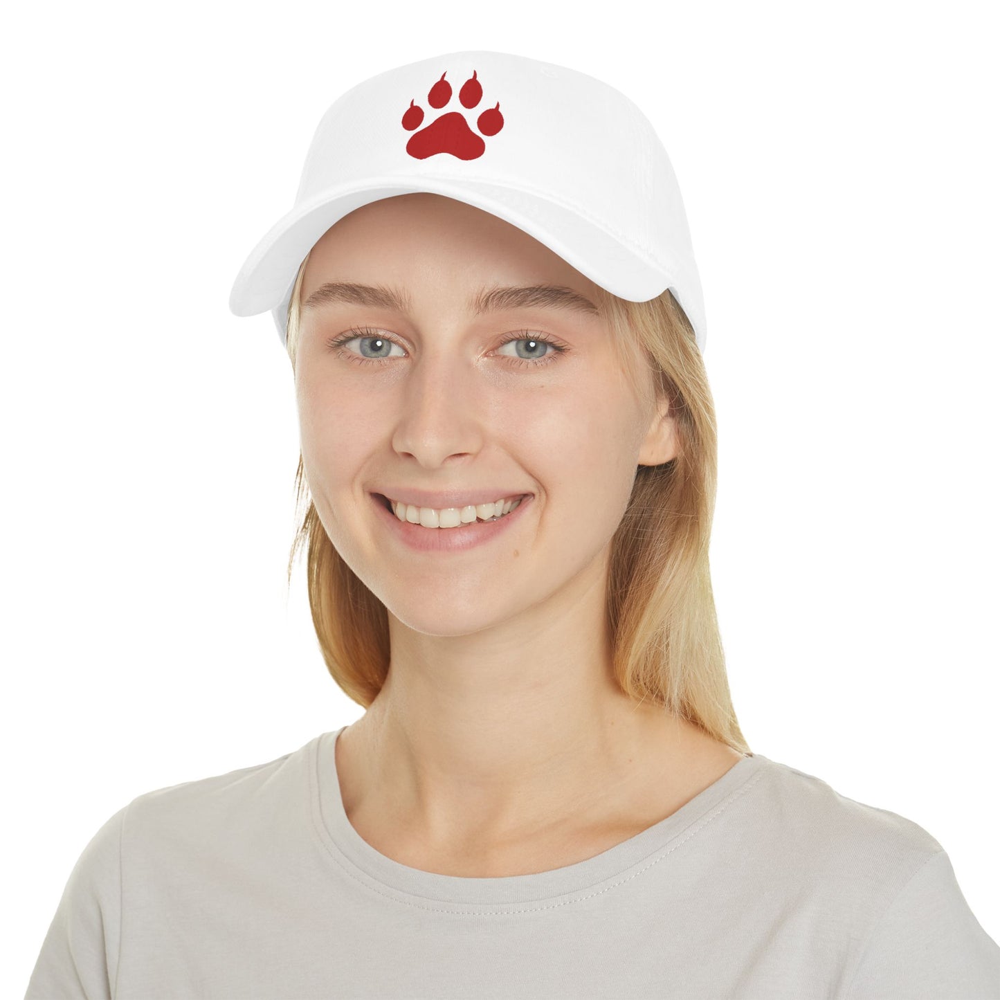 Red Paw Print Baseball Cap