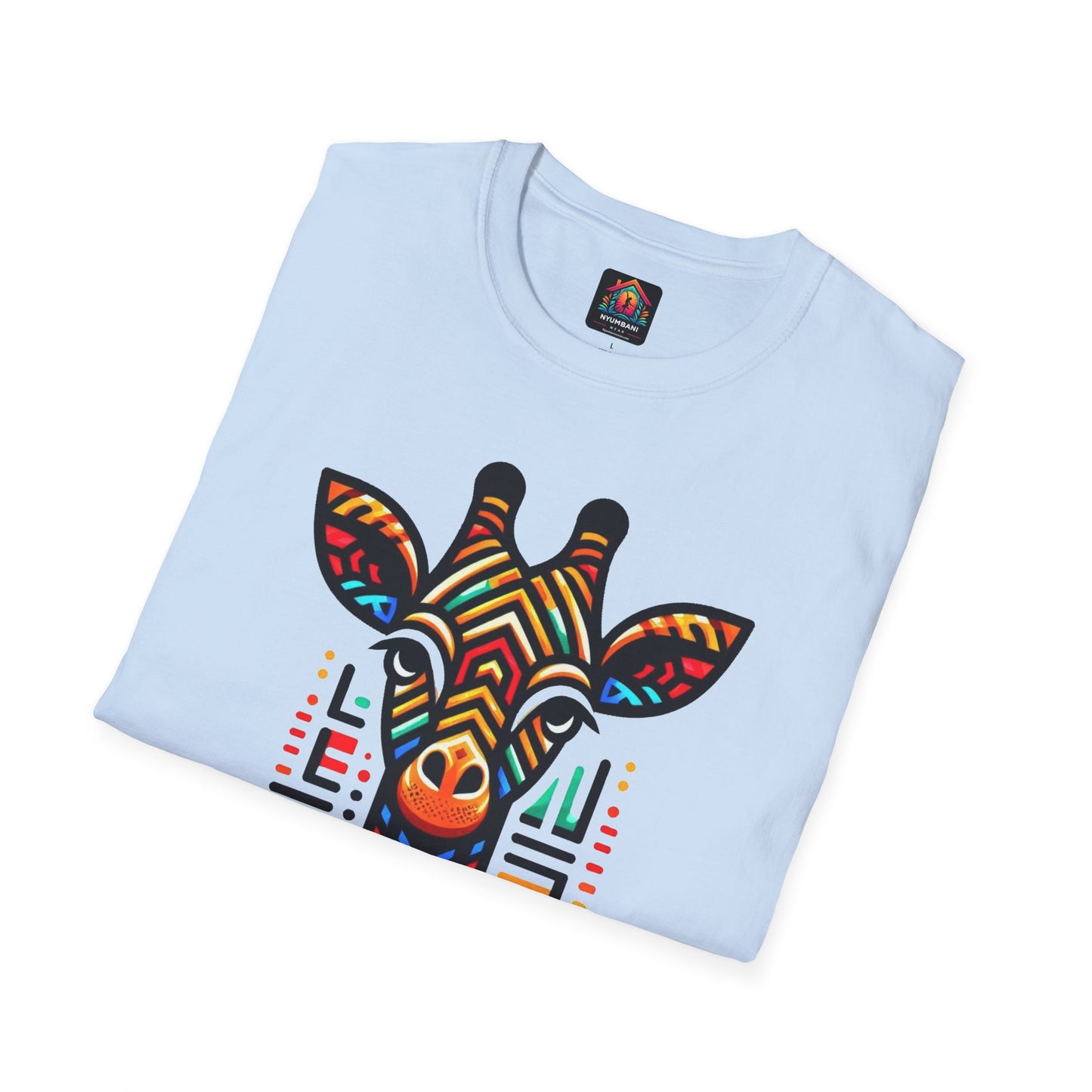 Giraffe T-Shirt with African Bead Design