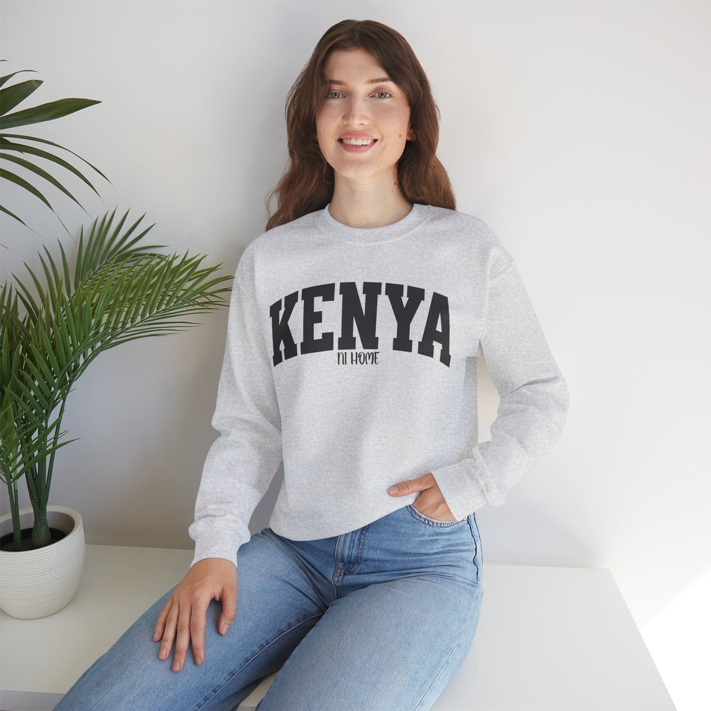 Kenya Campus Crewneck Sweatshirt — Vintage Collegiate Kenya Pullover