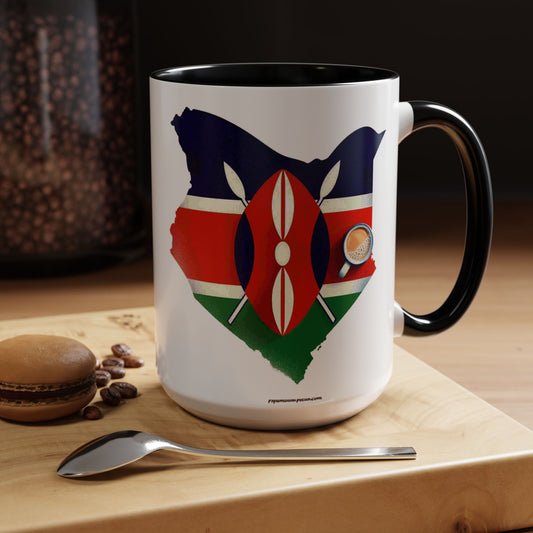 Kenyan Flag Map Coffee Mug | 11oz & 15oz